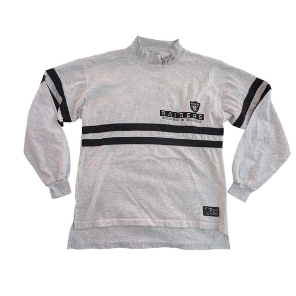 Front Row Other - Vintage Raiders Front Row NFL Football T-Shirt Gray Black Long Sleeve Large